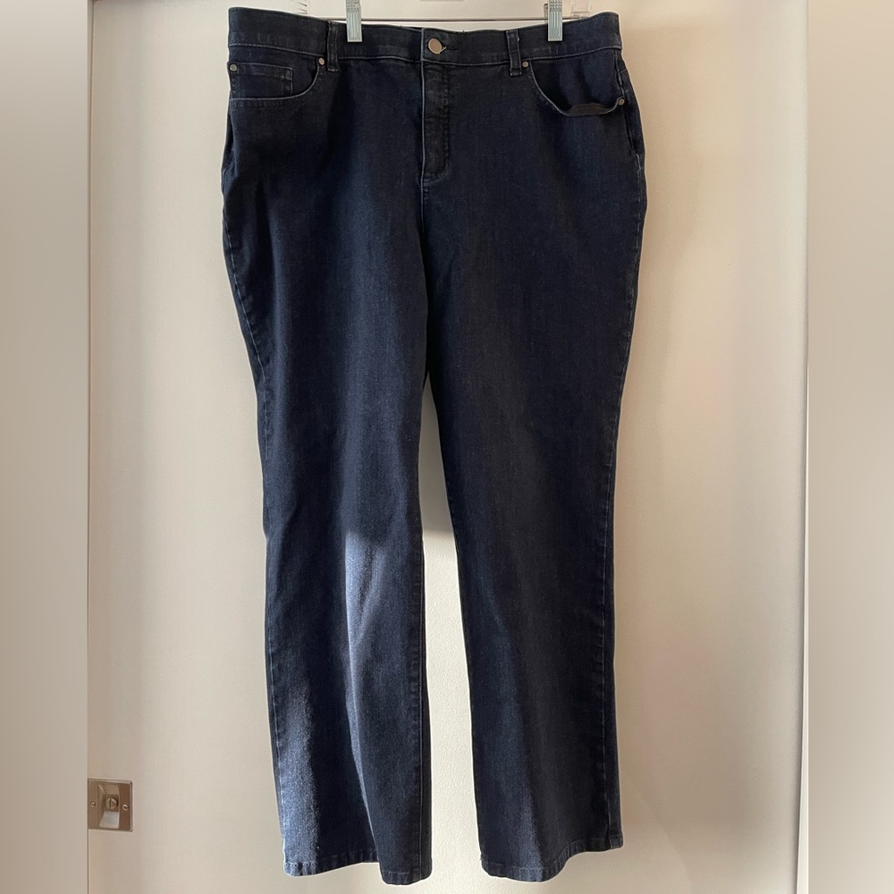 Chico’s Off The Rack Fabulously Slimming 4-way Stretch Jeans, Midnight Blue, 14